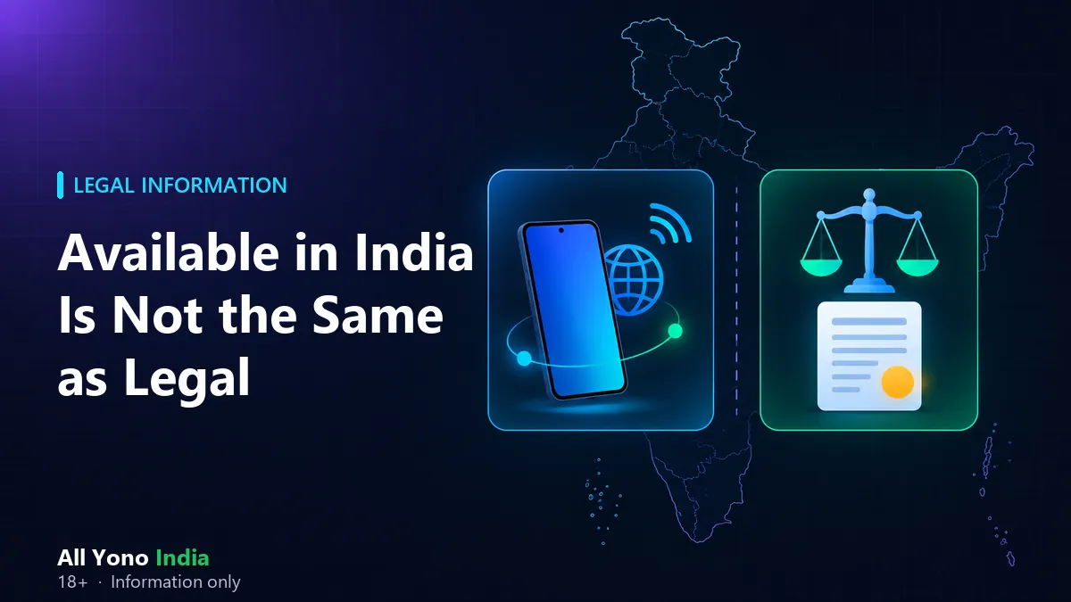 Two separate status boxes for India availability and legal status
