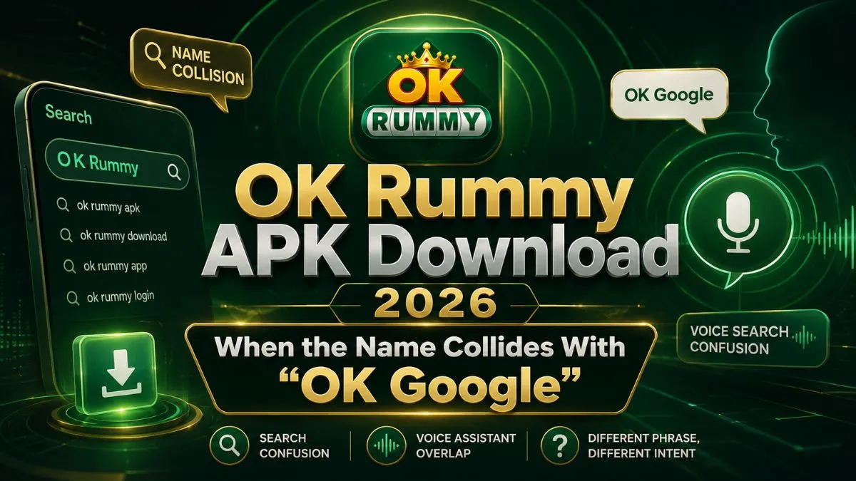 OK Rummy APK download guide showing the official download link, login process, and promo code status for Indian users
